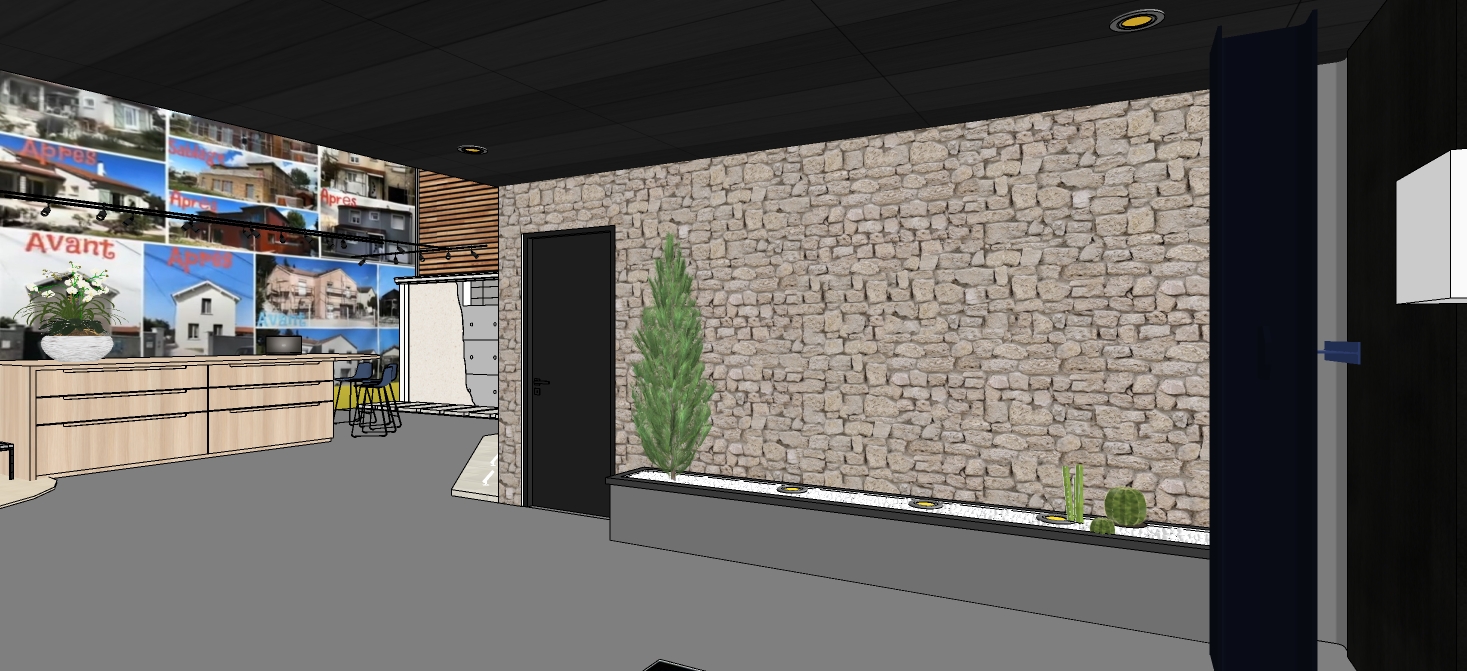 Espace salon chaleureux Bas Façades